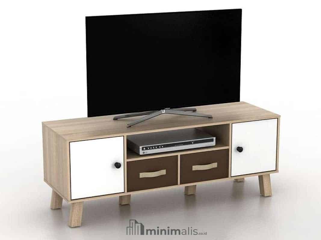 bufet tv jati minimalis modern