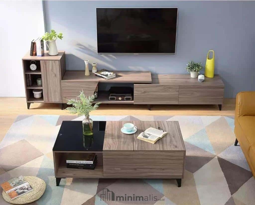 model ruang tv minimalis modern ukuran tv