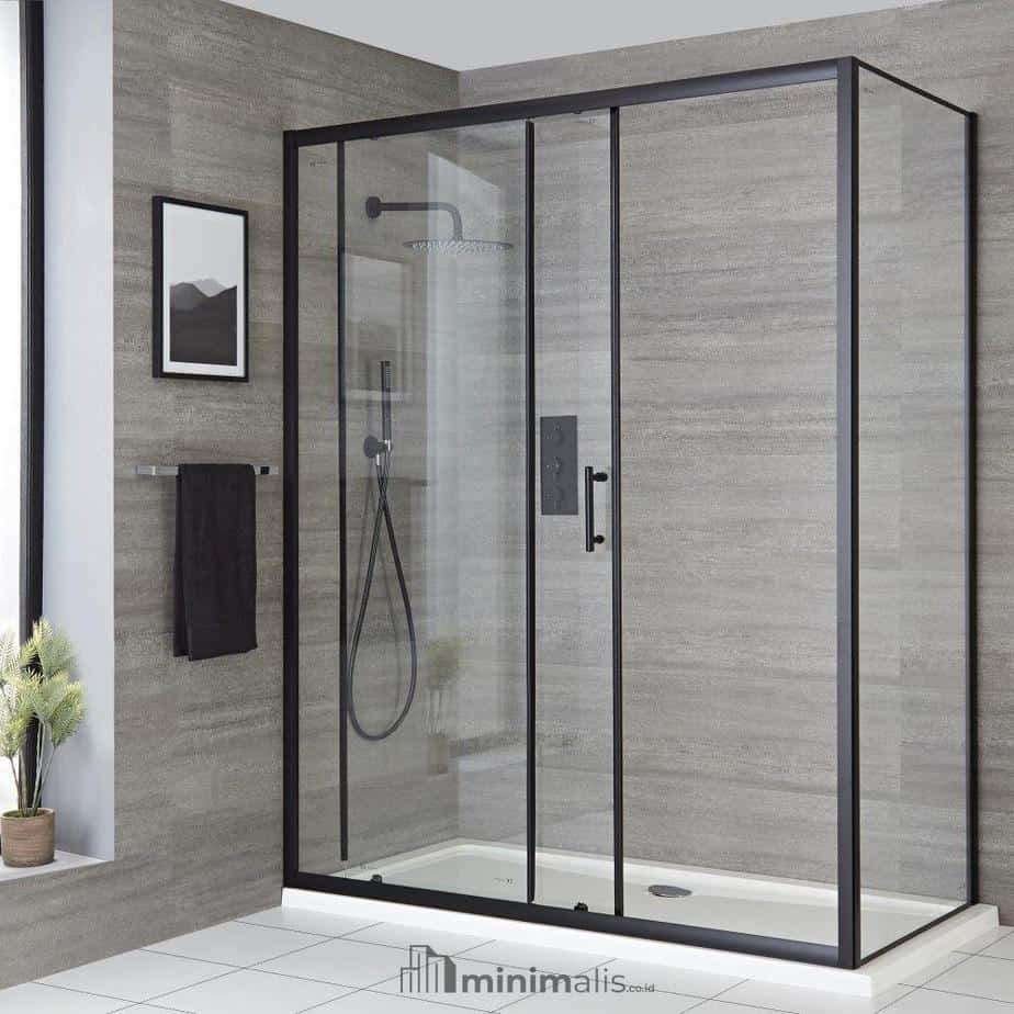 shower box pintu geser