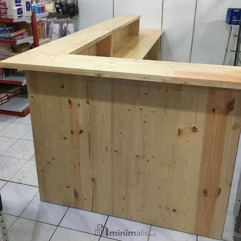 Meja Kasir Minimalis Dari Kayu