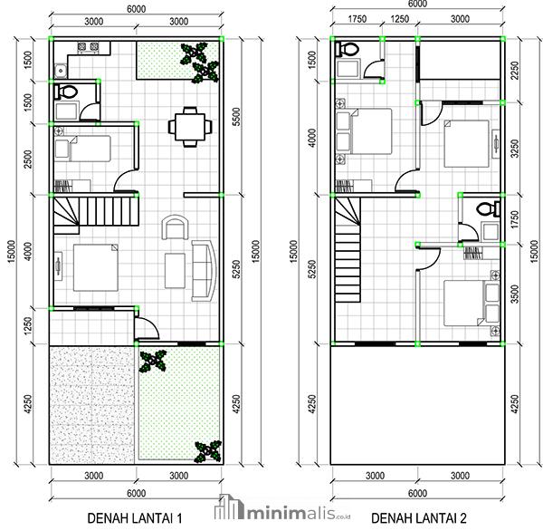 Denah Rumah Toko Kecil Minimalis