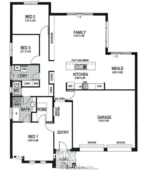 Denah Rumah Toko Minimalis 1 Lantai