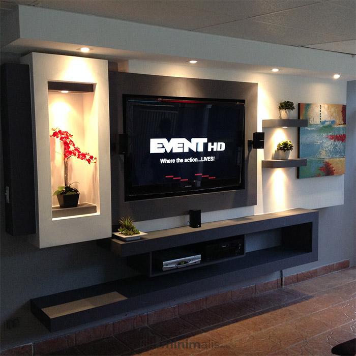 Desain Rak TV Dari Gypsum