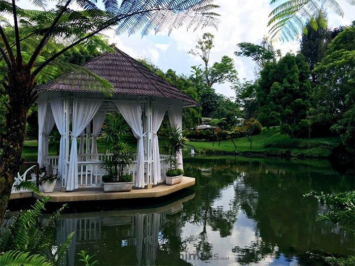 Model Gazebo Diatas Kolam