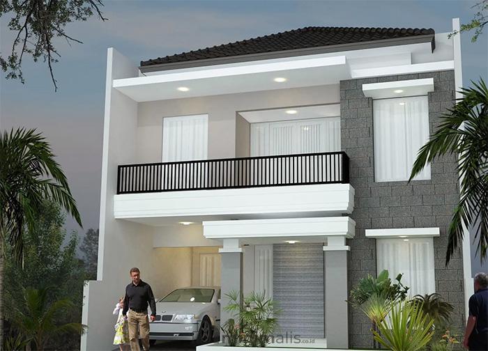 desain eksterior rumah minimalis 2 lantai