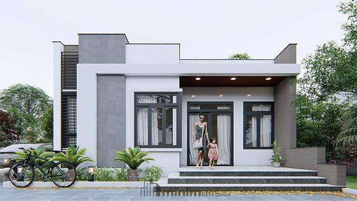 desain eksterior rumah sederhana 1 lantai