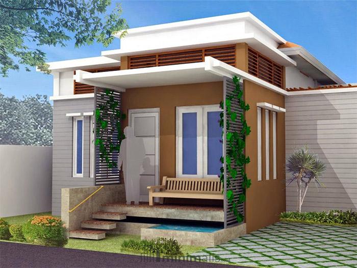 desain teras rumah kampung