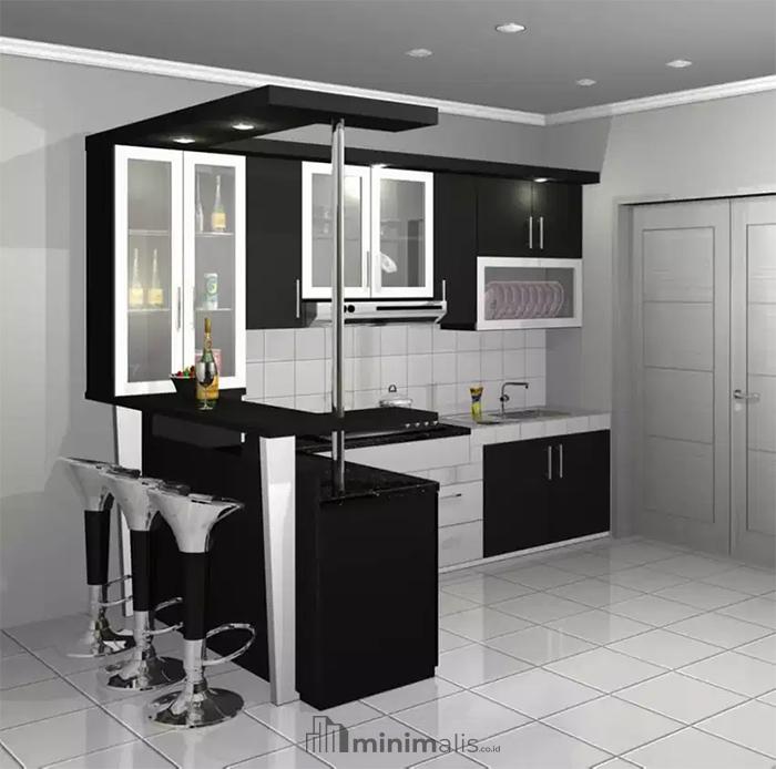 gambar dapur minimalis dengan mini bar