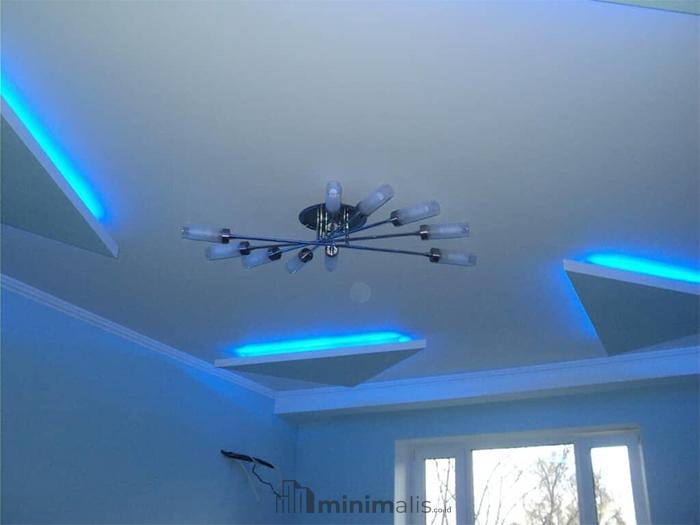 lampu led strip plafon gypsum