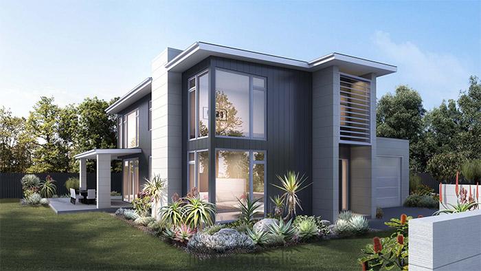 model atap rumah 2 lantai klasik modern