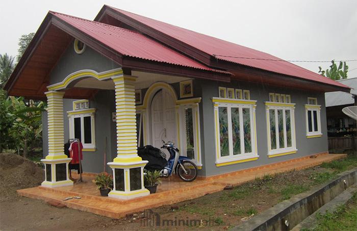 model atap rumah sederhana di kampung