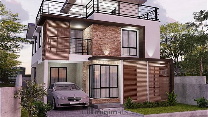 atap rumah minimalis 2 lantai