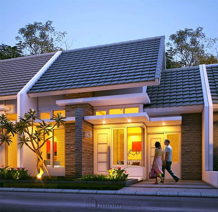 desain rumah 1 lantai luas tanah 100m2