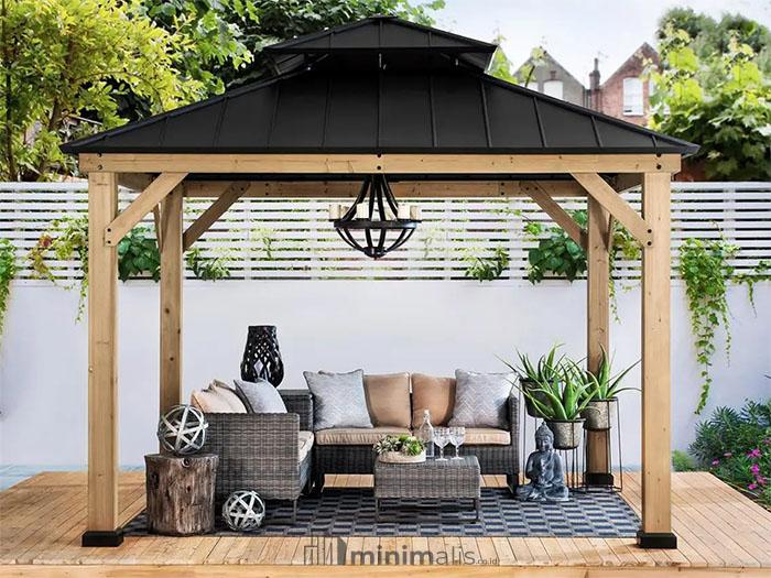 gambar gazebo kayu