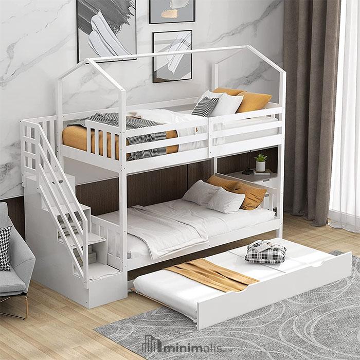 tempat tidur tingkat minimalis multifungsi