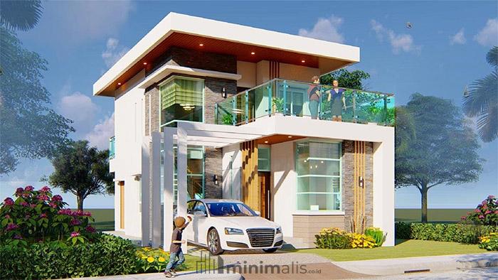 atap rumah 2 lantai modern