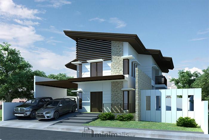 contoh rumah 2 lantai modern