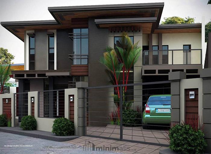 desain rumah 2 lantai sederhana dan biaya