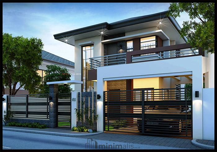 gambar desain rumah 2 lantai modern