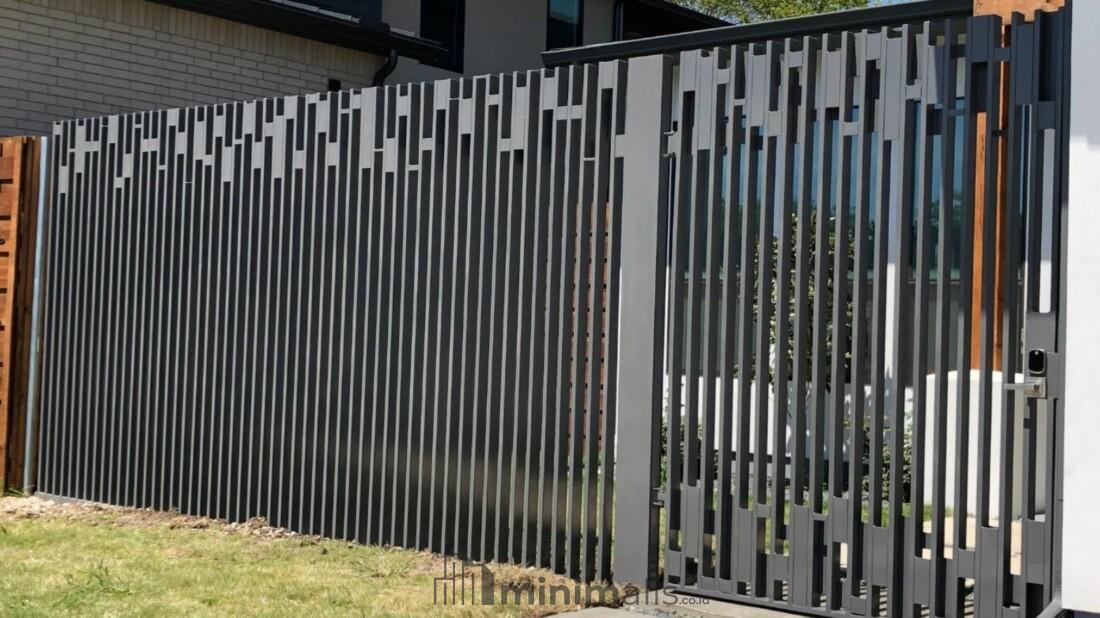 gambar pagar besi minimalis modern