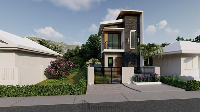 rumah 2 lantai modern tropis