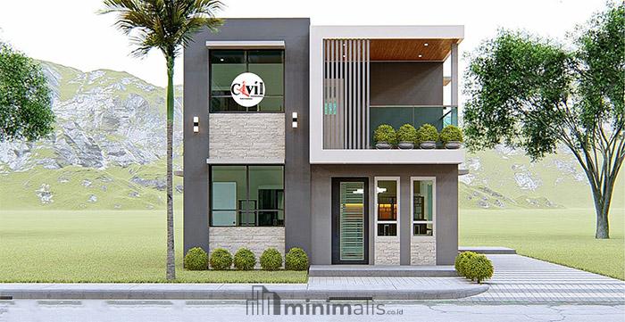 rumah minimalis 2 lantai modern type 36