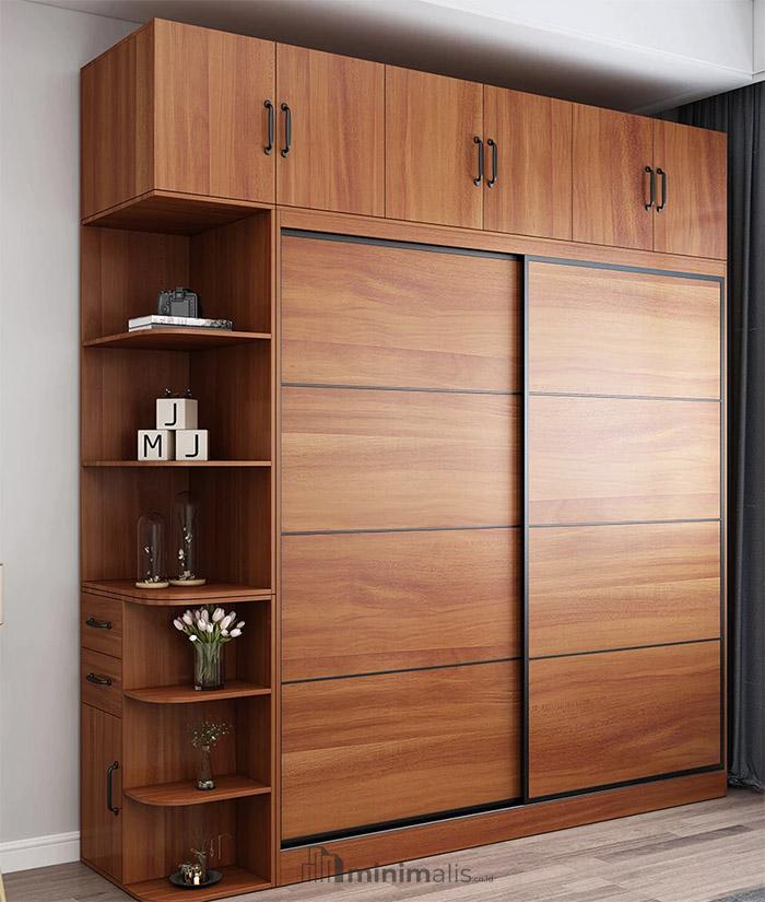 sliding door desain lemari pakaian minimalis modern